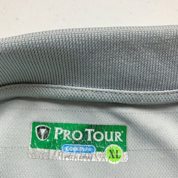 Pro Tour Shirt Mens Extra Large Gray‎ Stripe Coolplay Golf Polo Golfer Casual - Picture 6 of 10